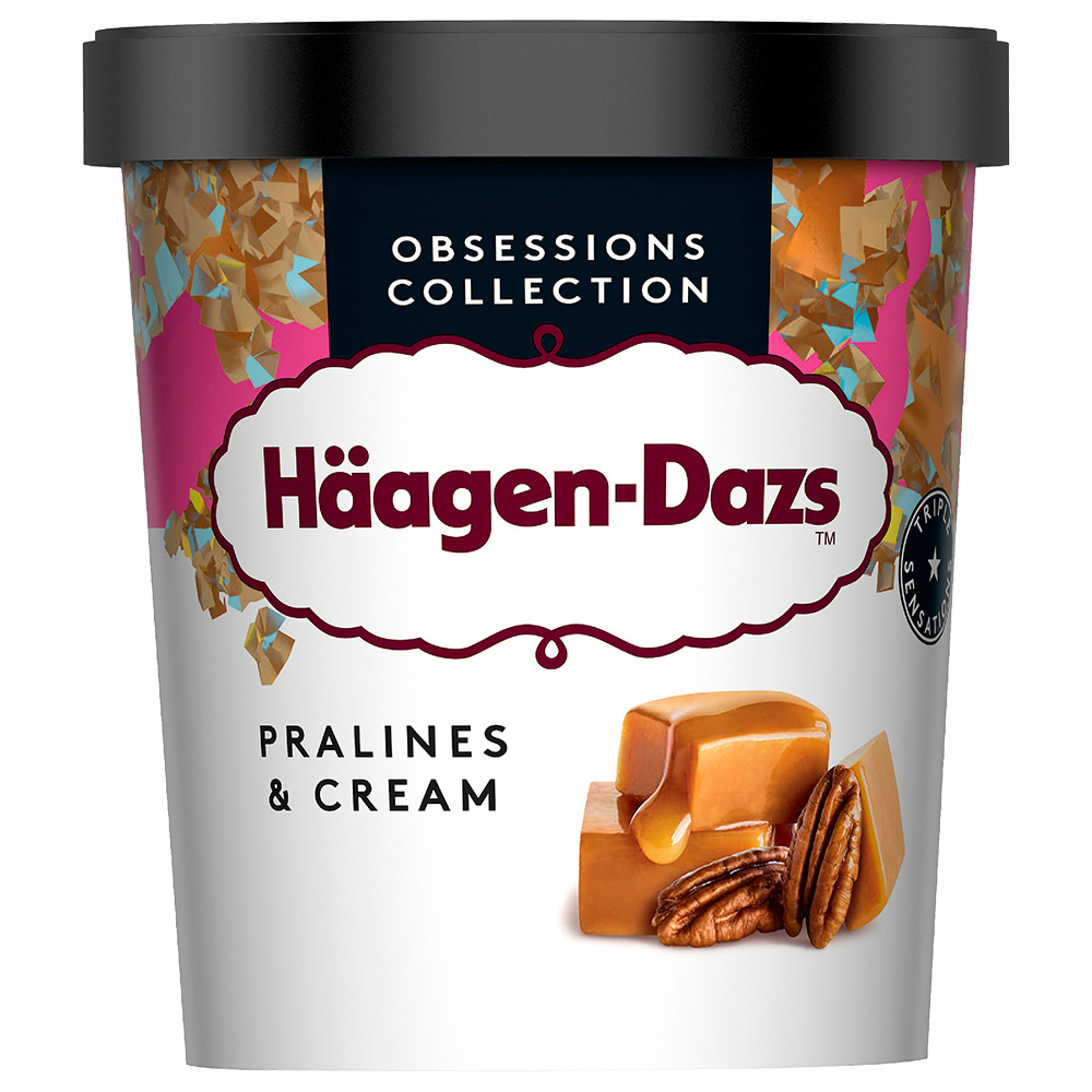 Haagen-Dazs Obsessions Pralines & Cream 460ml - Co-op