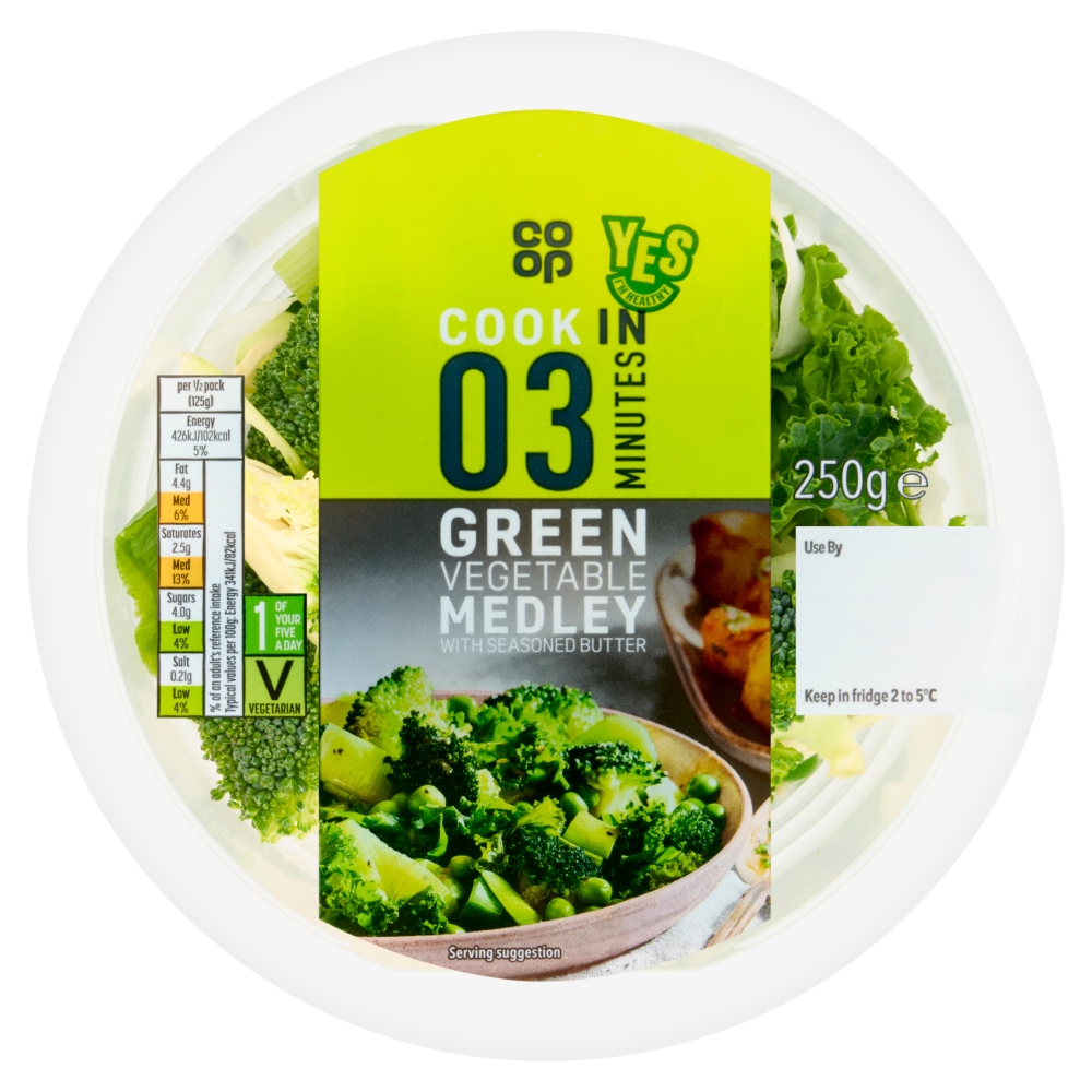 Co-op Green Vegetable Medley 250G