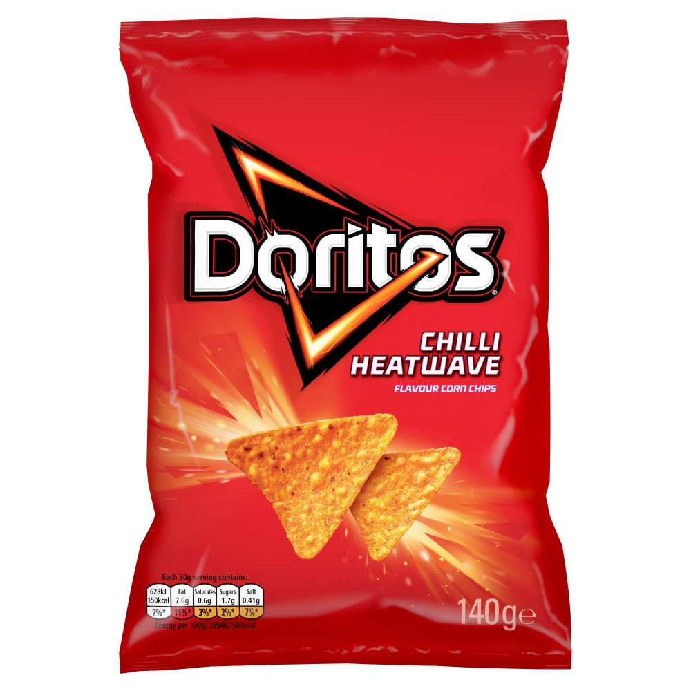 Doritos Chilli Heatwave Tortilla Chips Sharing Bag Crisps 180g
