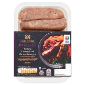 Co-op Irresistible Pork and Caramelised Onion Sausages 400g