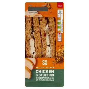 Co-op Chicken & Stuffing Sandwich