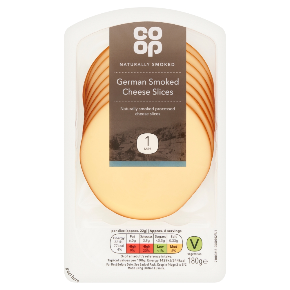 Co-op Smoked Cheese Slices 180g