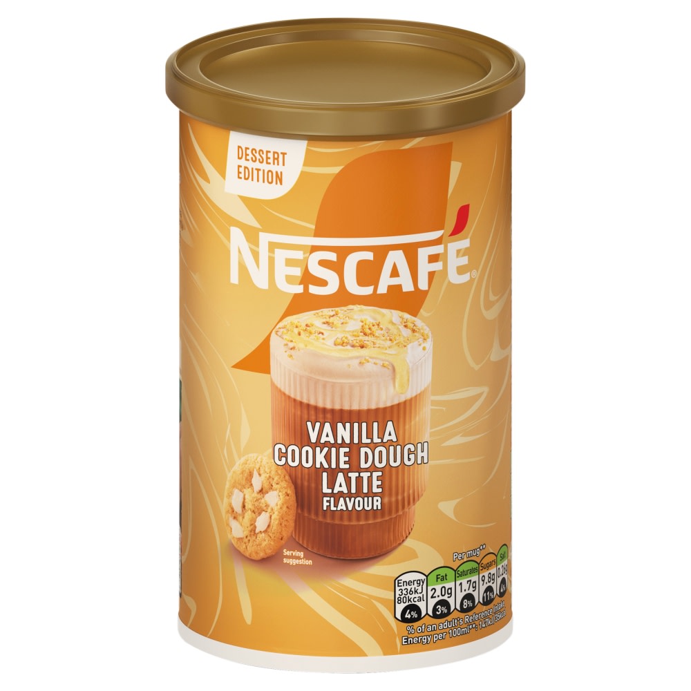 Nescafe Vanilla Cookie Dough Latte Coffee 260g Tub