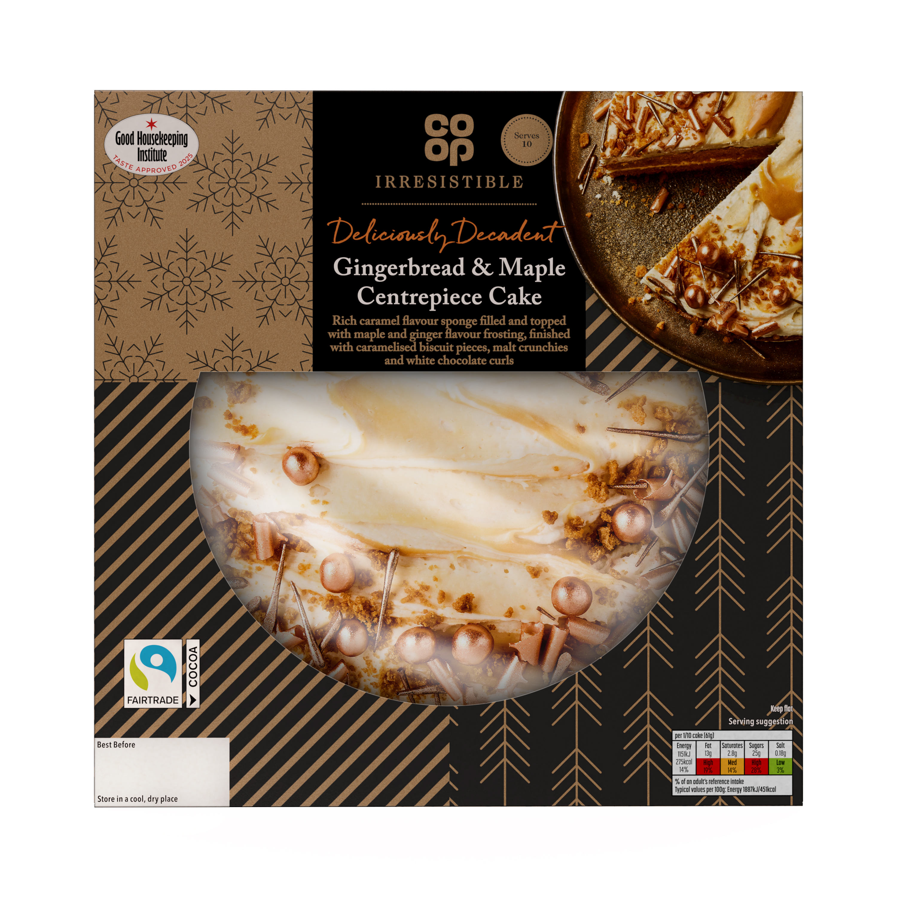 Co-op Irresistible Maple & Gingerbread Centrepiece Cake EACH