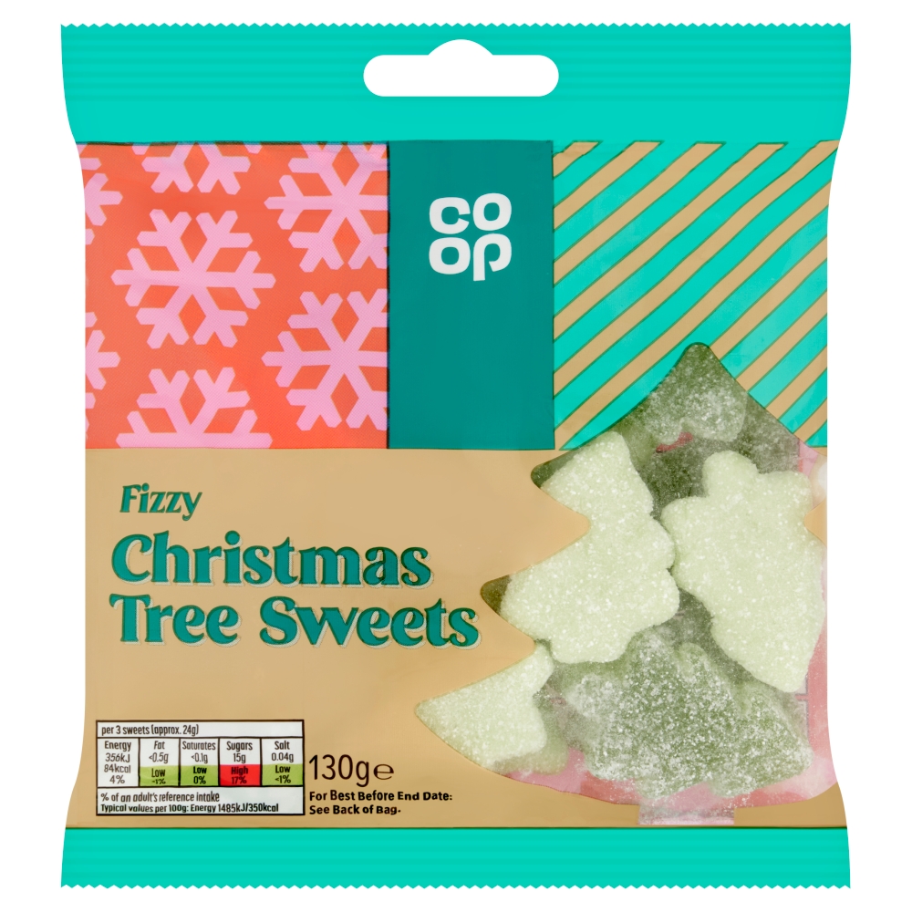 Co-op Christmas Tree Sweets 130G