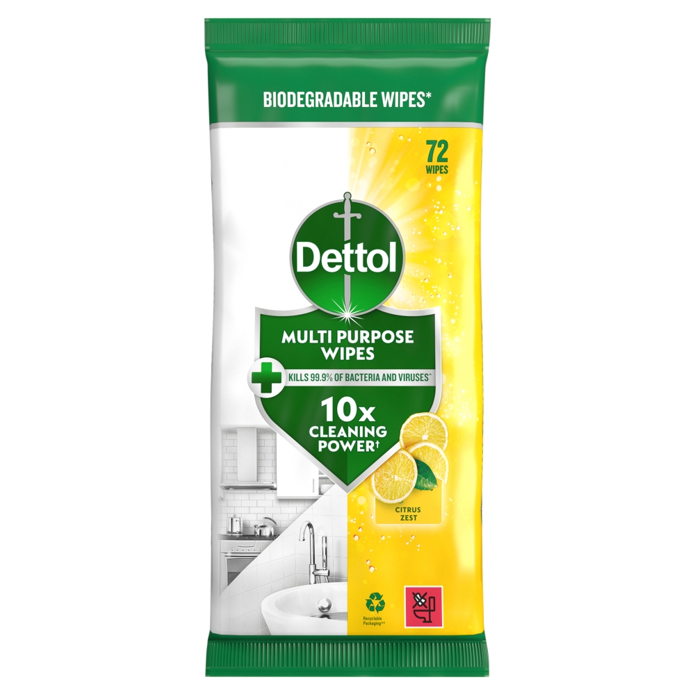 Dettol Lemon Wipes 72s 