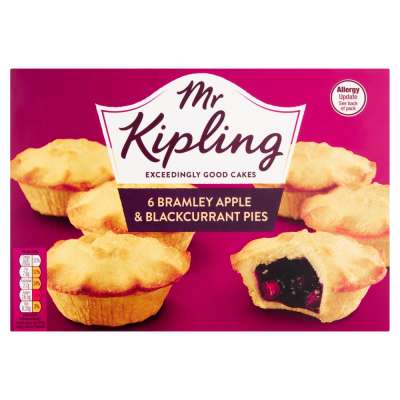 Mr Kipling Apple & Blackcurrant pies 6pk