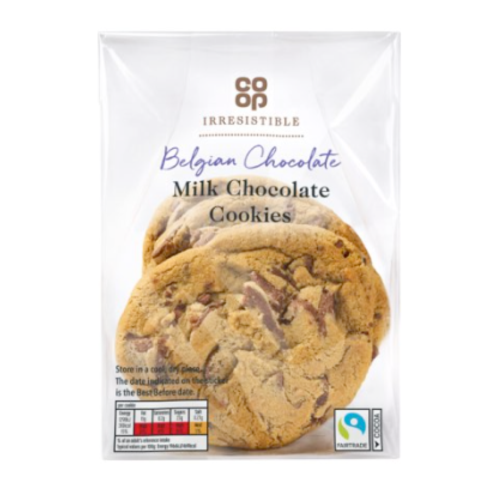 Co-op Irresistible Milk Chocolate Cookie 4PK   