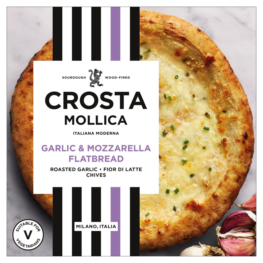 Crosta Mollica Roast Garlic & Mozzarella Flatbread229g