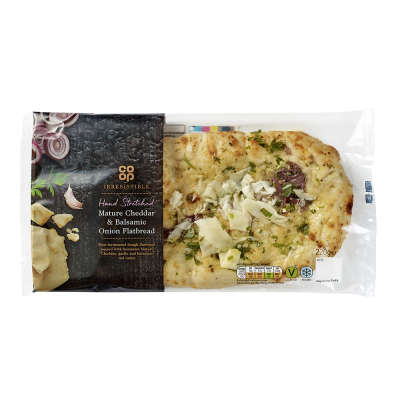 Co-op Irresistible Mature Cheddar and Balsamic Onion Flatbread 220g