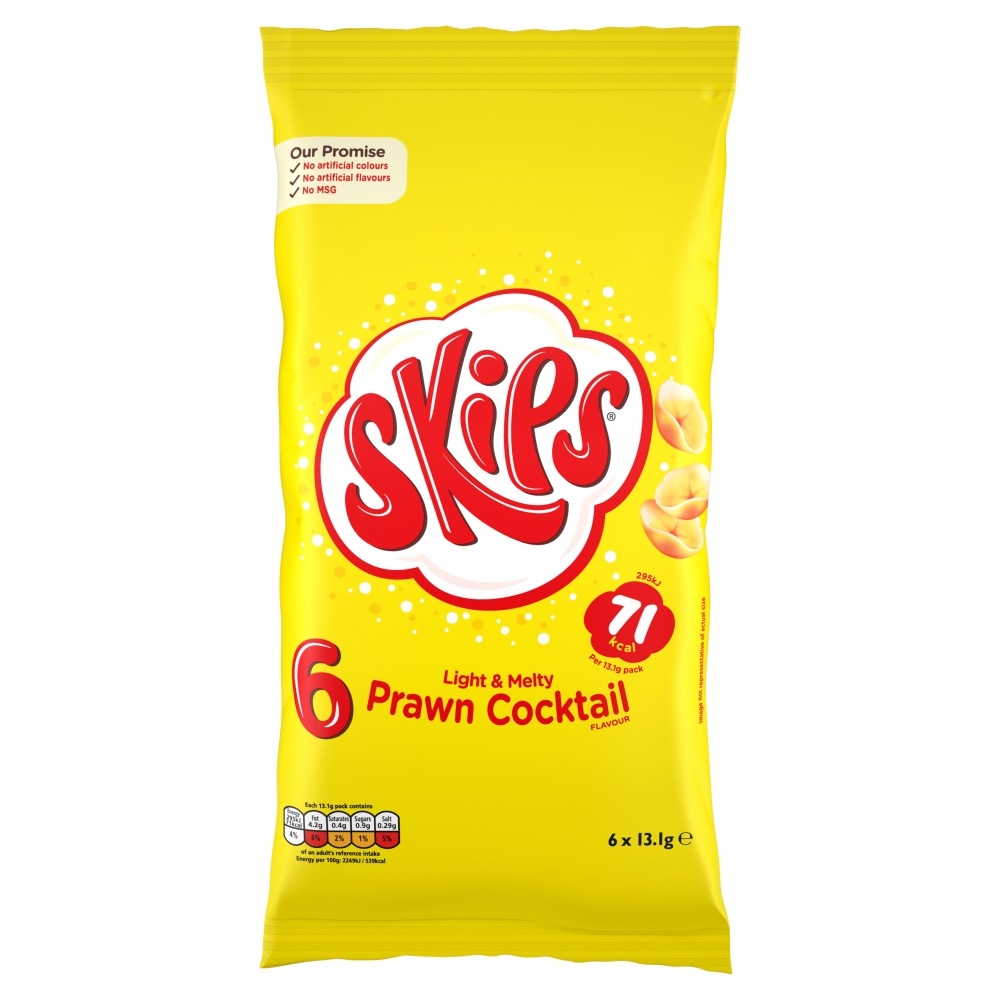 Skips Prawn Cocktail 6 Pack