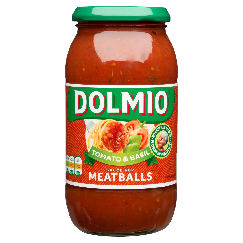 Dolmio Tomato & Basil Sauce for Meatballs 500g Coop