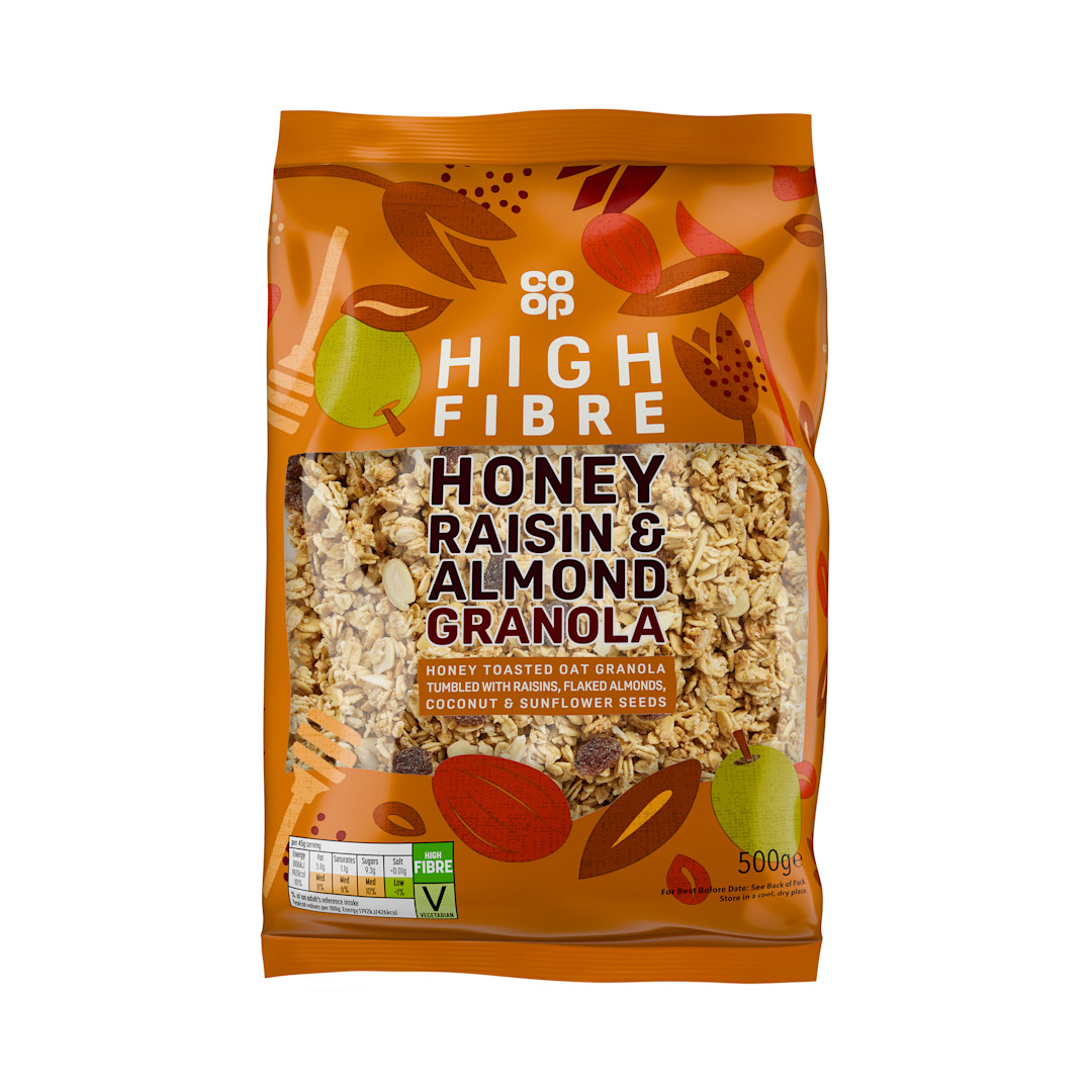 Co-op Honey Raisin & Almond Granola 500G