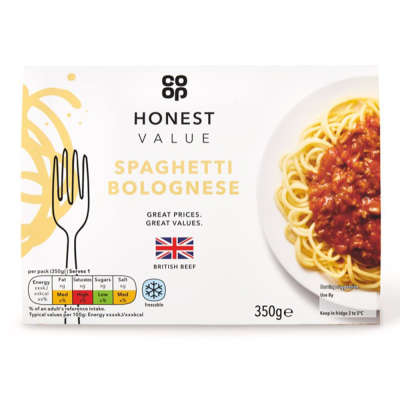 Co-op Honest Value Spaghetti Bolognese 350g