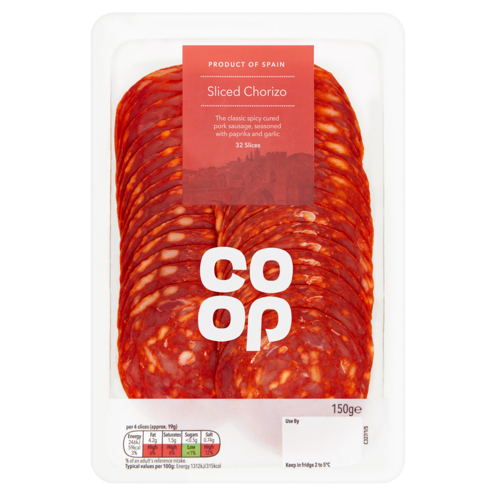 Co-op Sliced Chorizo 150g