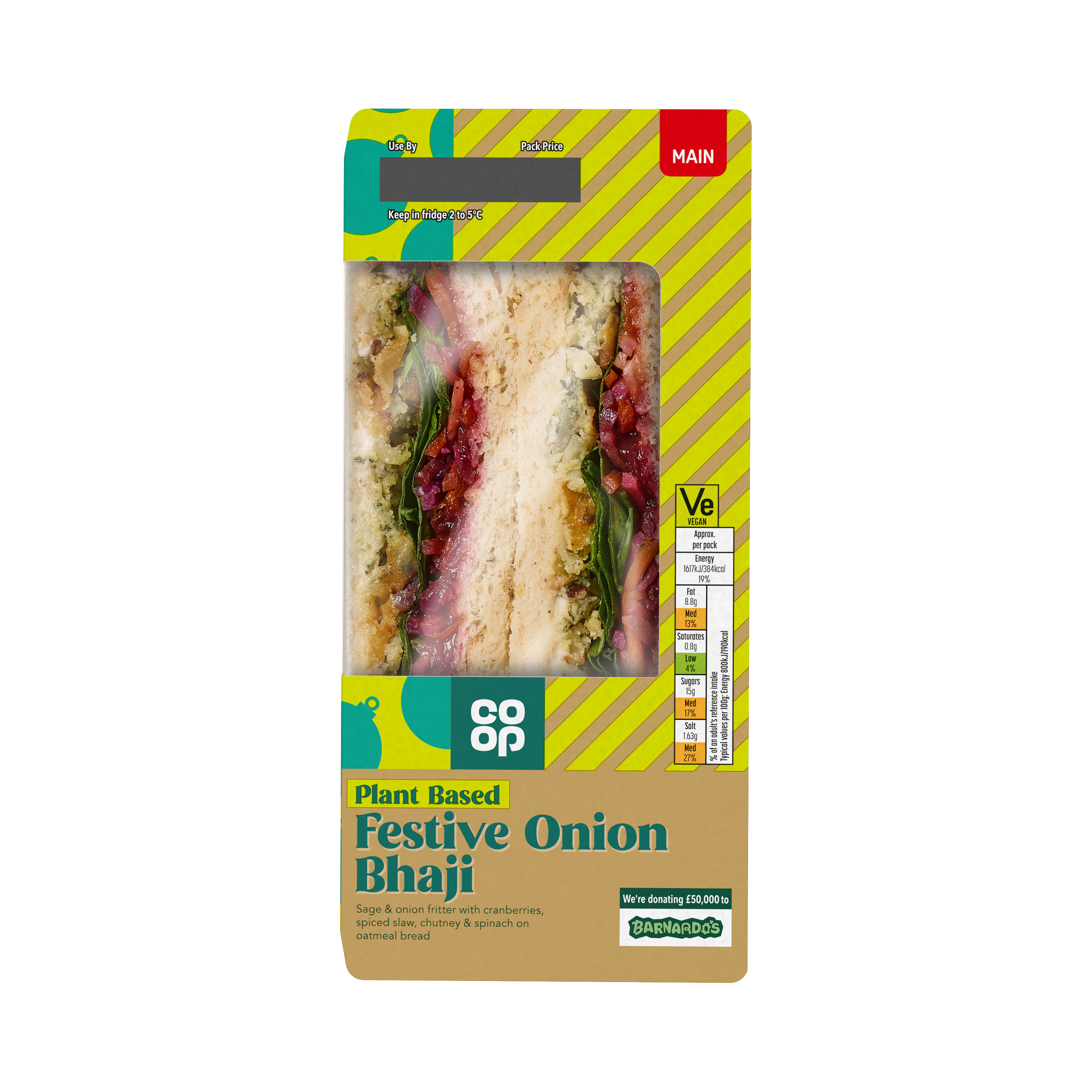 Co-op Spiced Onion Bhaji Sandwich