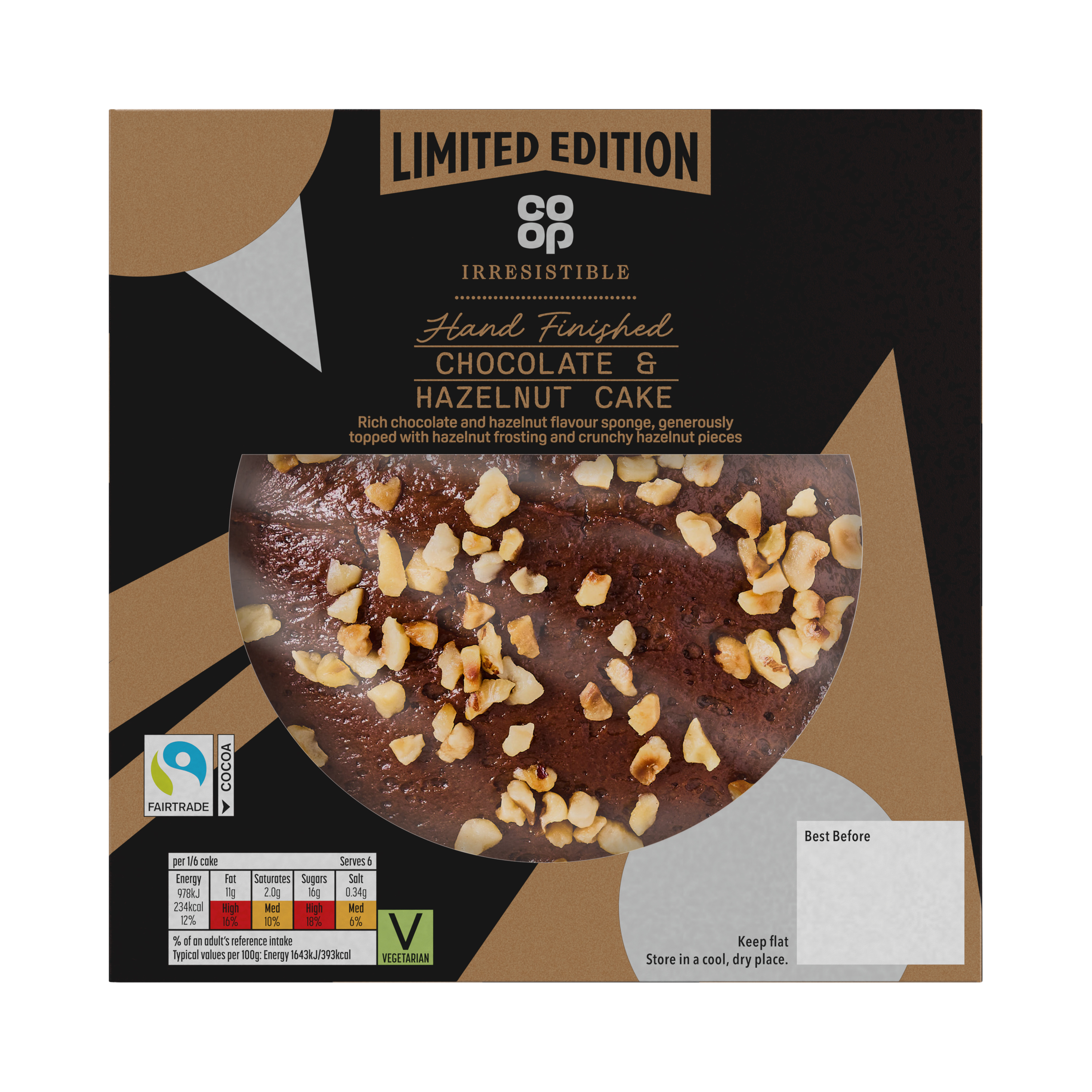 Co-op Irresistible Limited Edition Chocolate & Hazelnut Cake