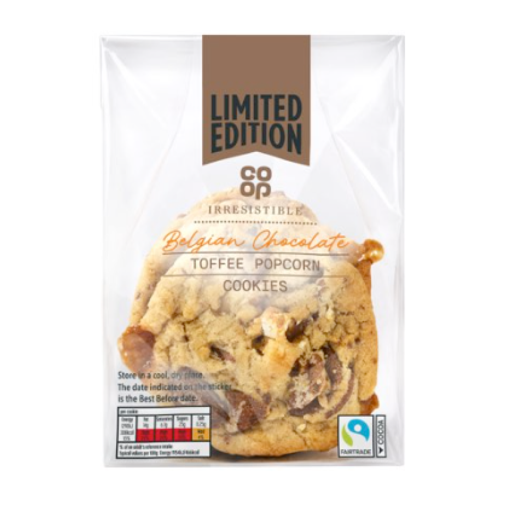 Co-op Irresistible Toffee Popcorn Cookies 4PK