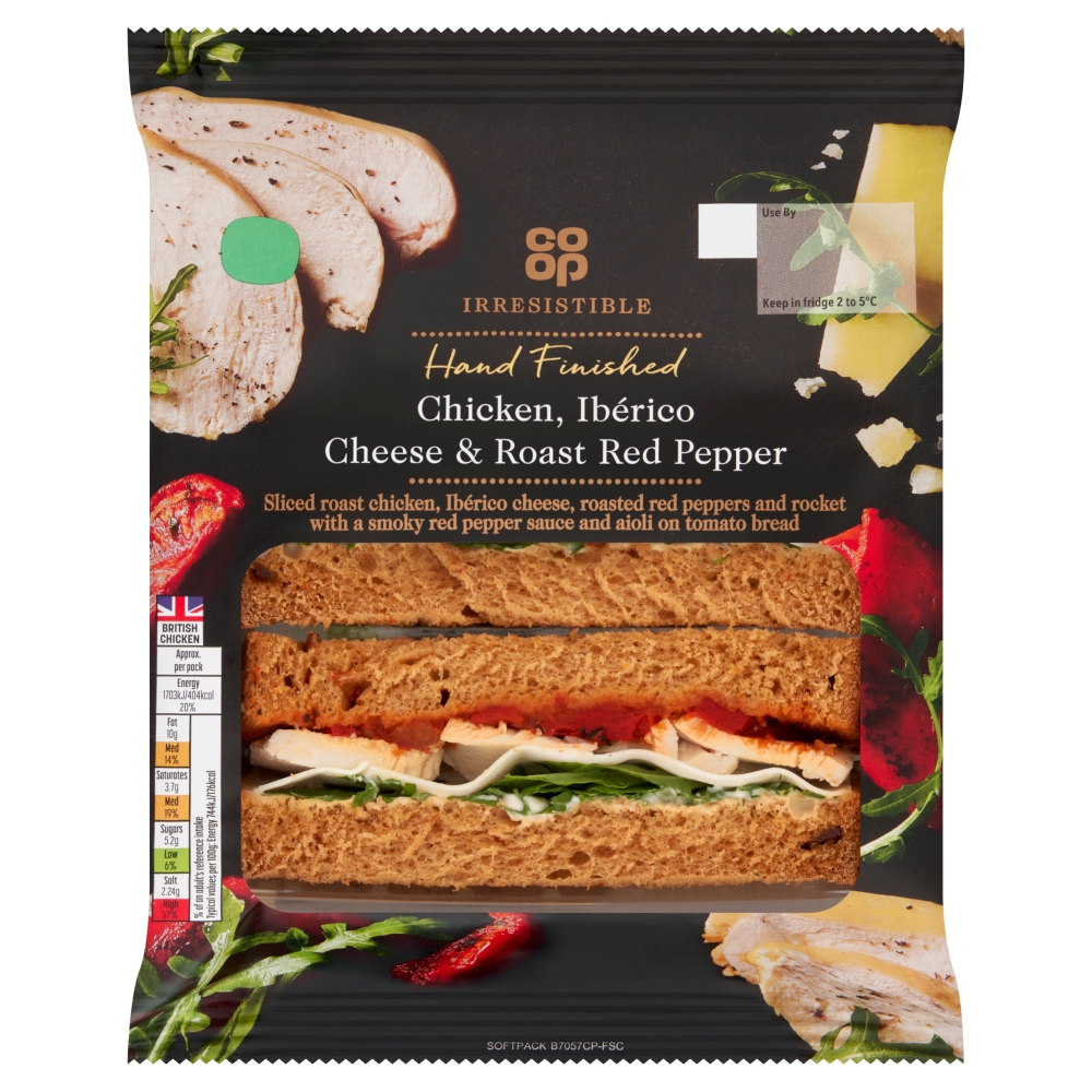  Co-op Irresistible Chicken, Iberico Cheese & Red Pepper Sandwich