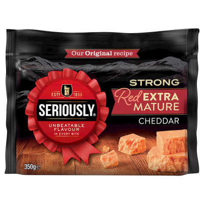 Seriously Strong Extra Mature Red Cheddar 350g