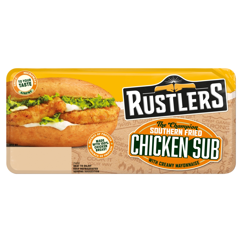 Rustlers Southern Fried Chicken Sub 158g