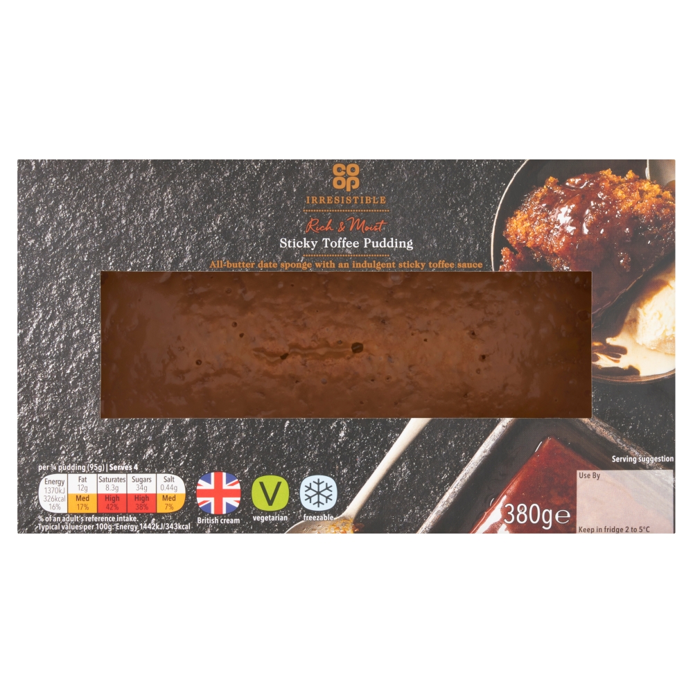 Co-op Irresistible Rich & Moist Sticky Toffee Pudding 380g