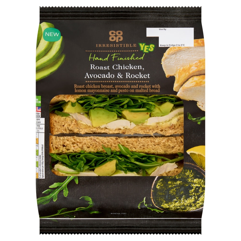 Co-op Irresistible Roast Chicken Avocado and Rocket 197g