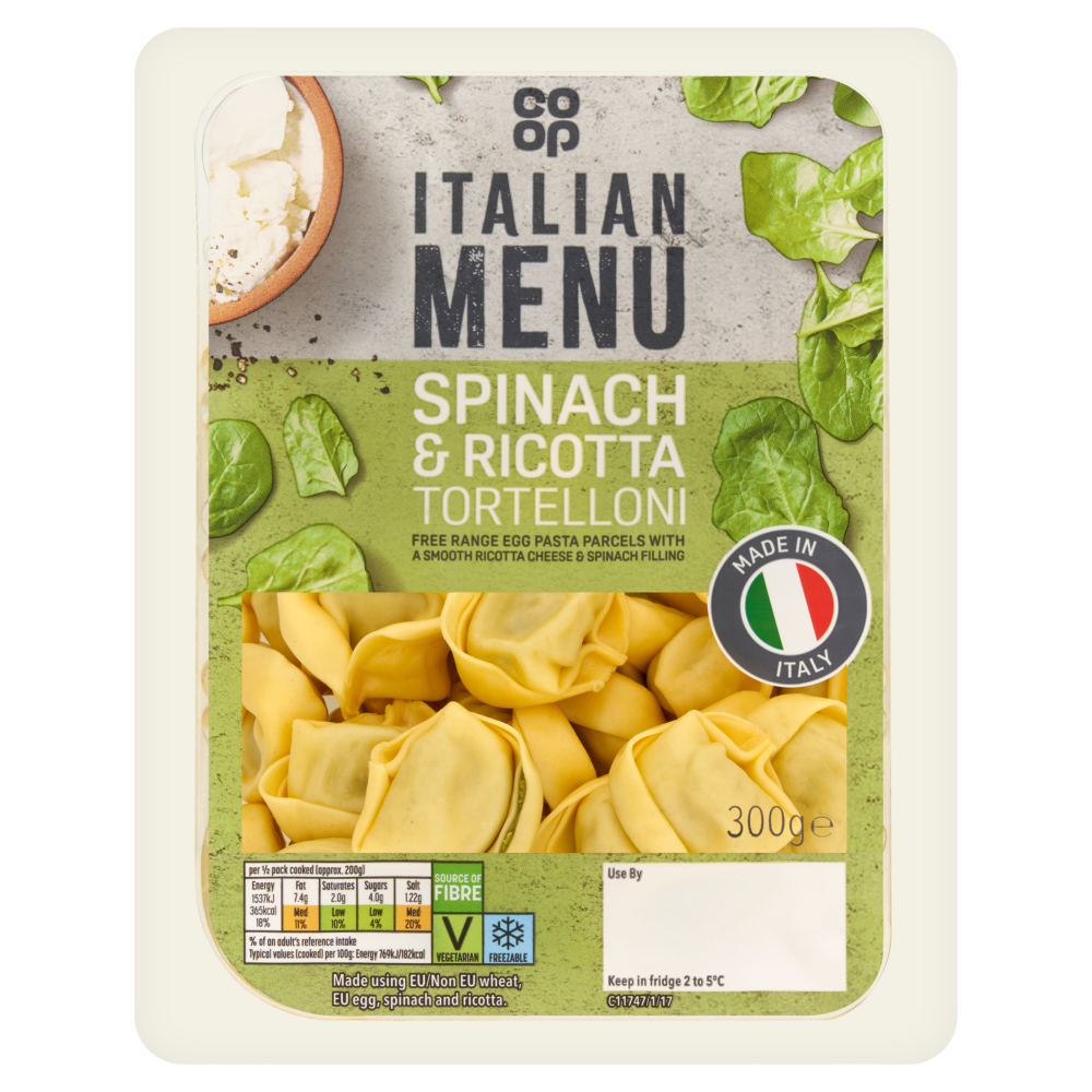 Co-op Fresh Spinach & Ricotta Tortelloni 300g