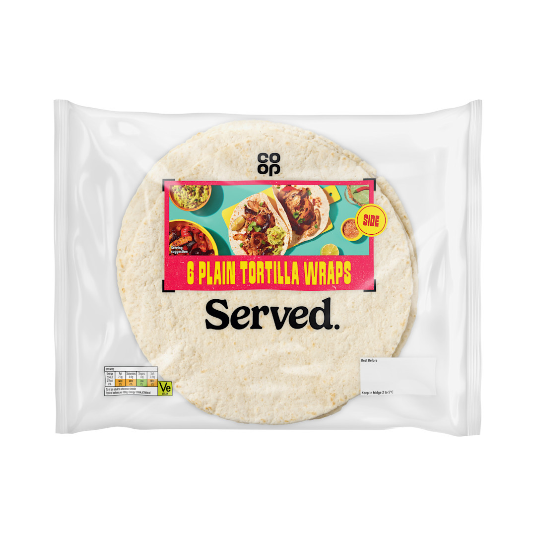 Co-op Plain Tortilla 6 pack