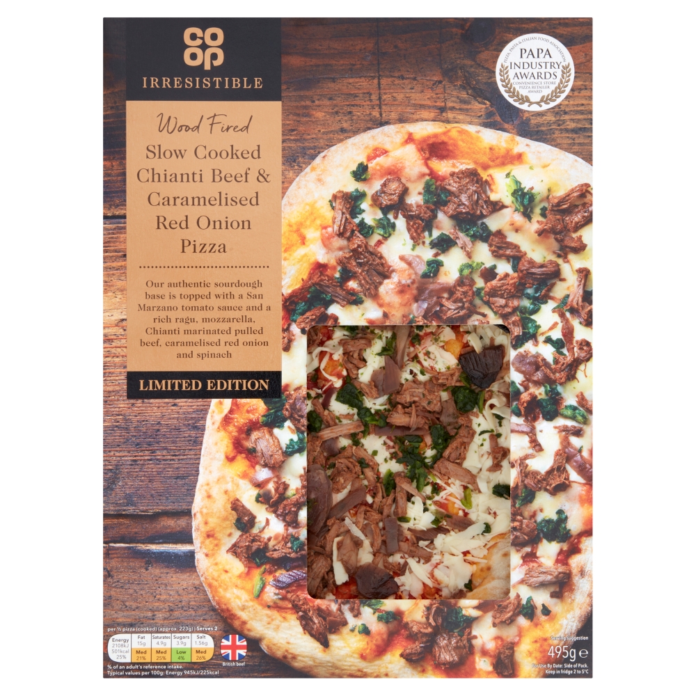 Co-op Irresistible Chianti Beef Pizza 495g - Co-op