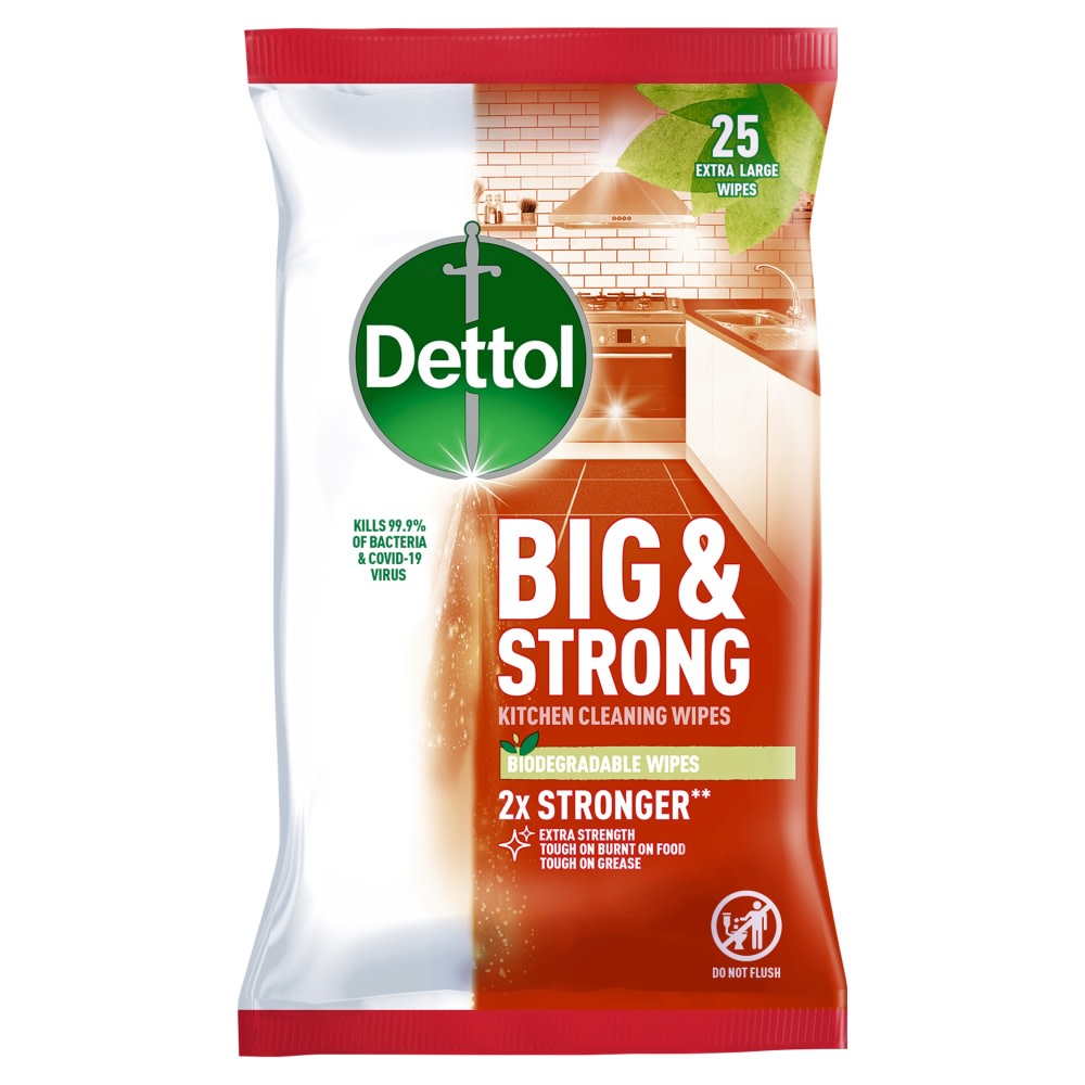Dettol Big & Strong Bathroom Wipes 25s