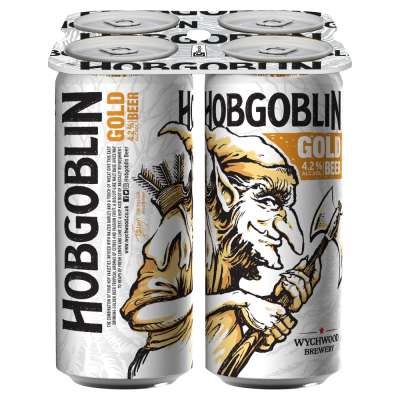 Wychwood Hobgoblin Gold Cans 4 x 440ml    