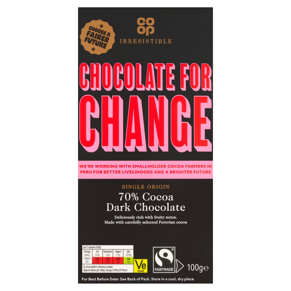 Co-op Irresistible Dark 70% Peruvian 100g