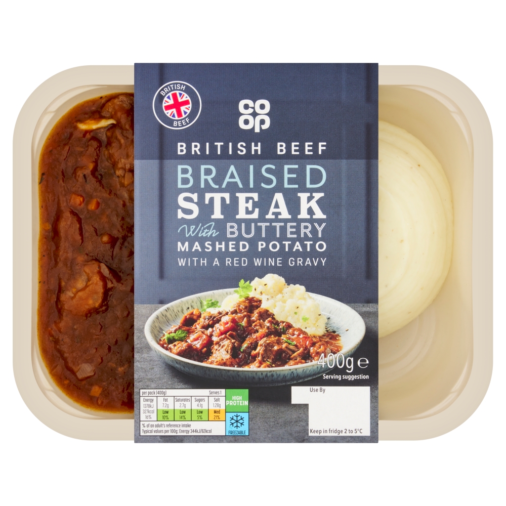Co-op Traditional Braised Steak and Mash 400g