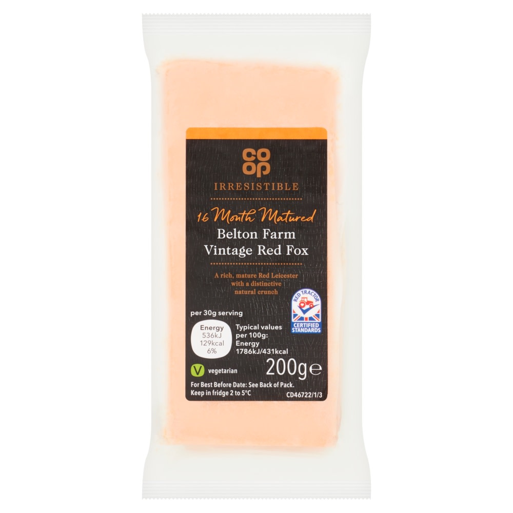 Co-op Irresistible Belton Farm Vintage Red Fox 200g