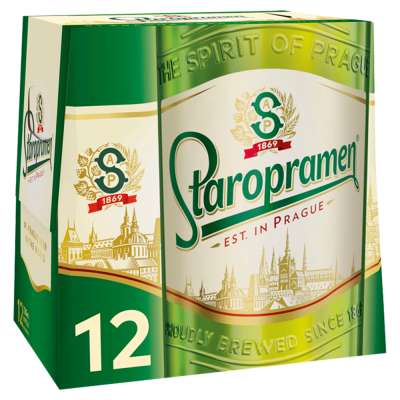 Staropramen Premium Czech Lager Cans 12x330ml