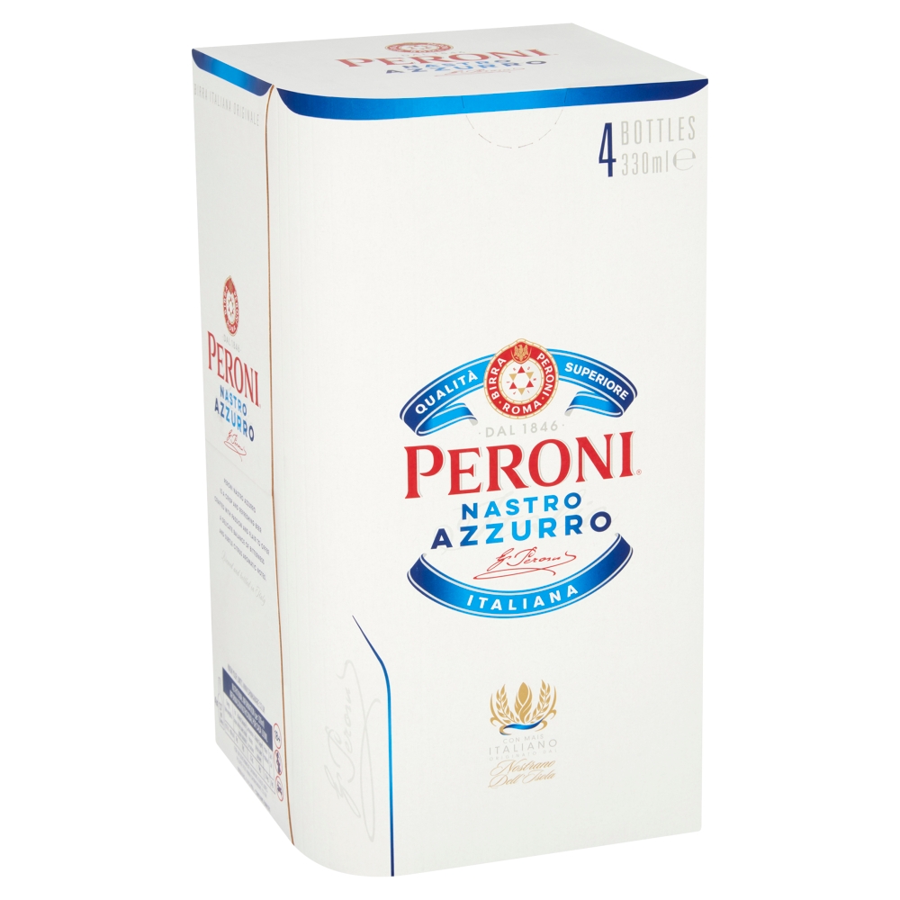 Peroni Nastro Azzurro Bottles 4x330ml
