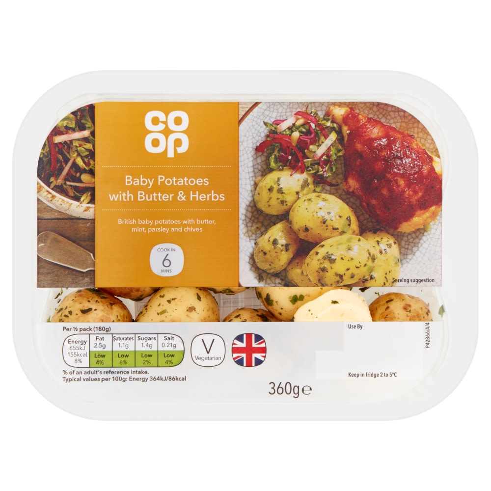 Co Op Baby Potatoes With Butter Herbs 360g Co Op