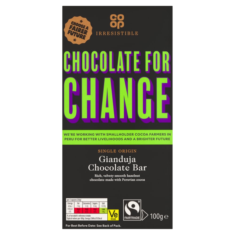 Co-op Irresistible Gianduja Chocolate Bar 100g