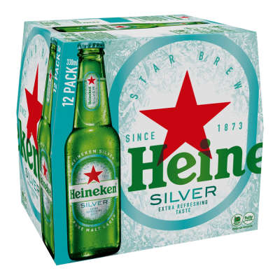 Heineken Silver Bottles 12x330ml