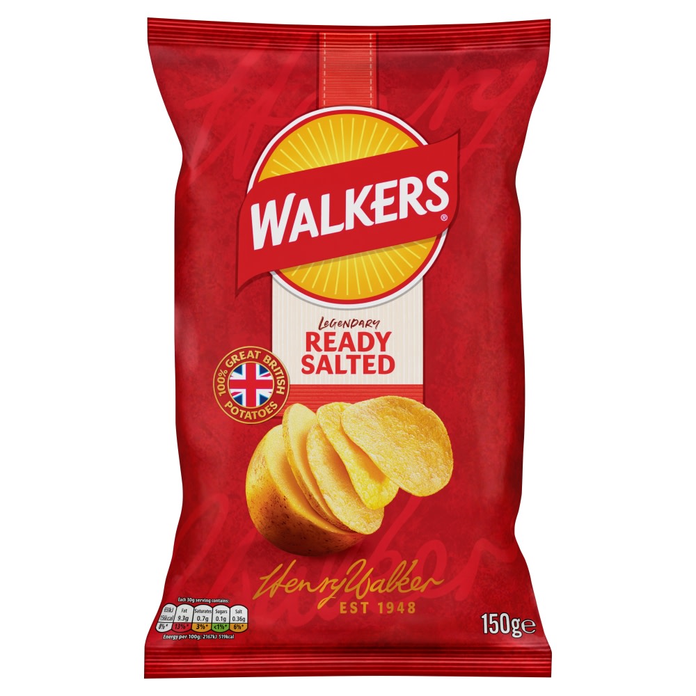 Walkers Crinkles Simply Salted Sharing Bag Crisps