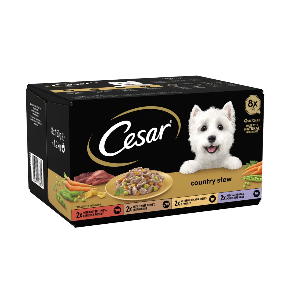 Cesar Country Stew Adult Wet Dog Food Trays Special Selection 8x150g