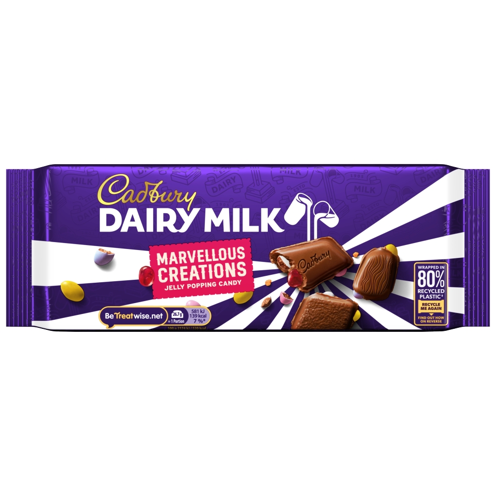 Cadbury Dairy Milk Marvellous Creations Jelly Popping Candy 160g
