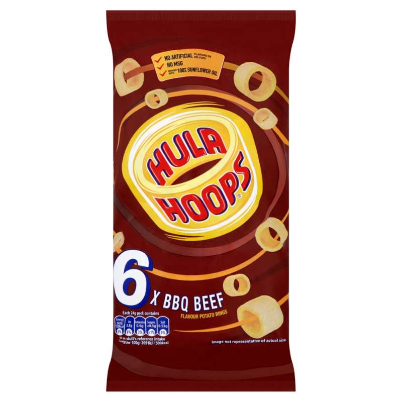 Hula Hoops BBQ Beef 6 pack - Co-op