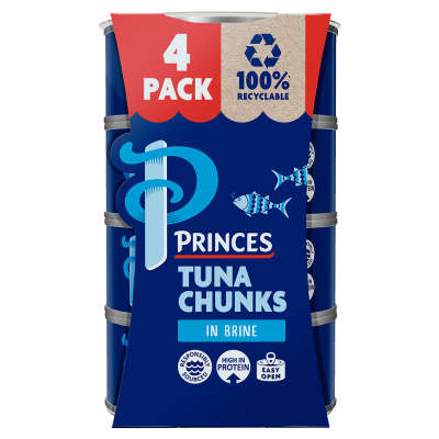 Princes Tuna Chunks in Brine 4x145g