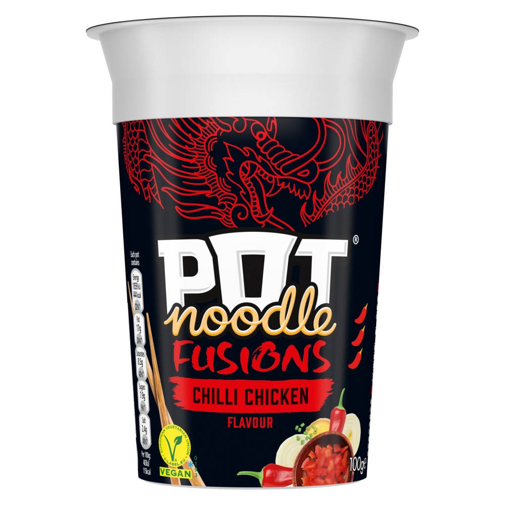 Pot Noodle Fusions Instant Snack Chilli Chicken 100g
