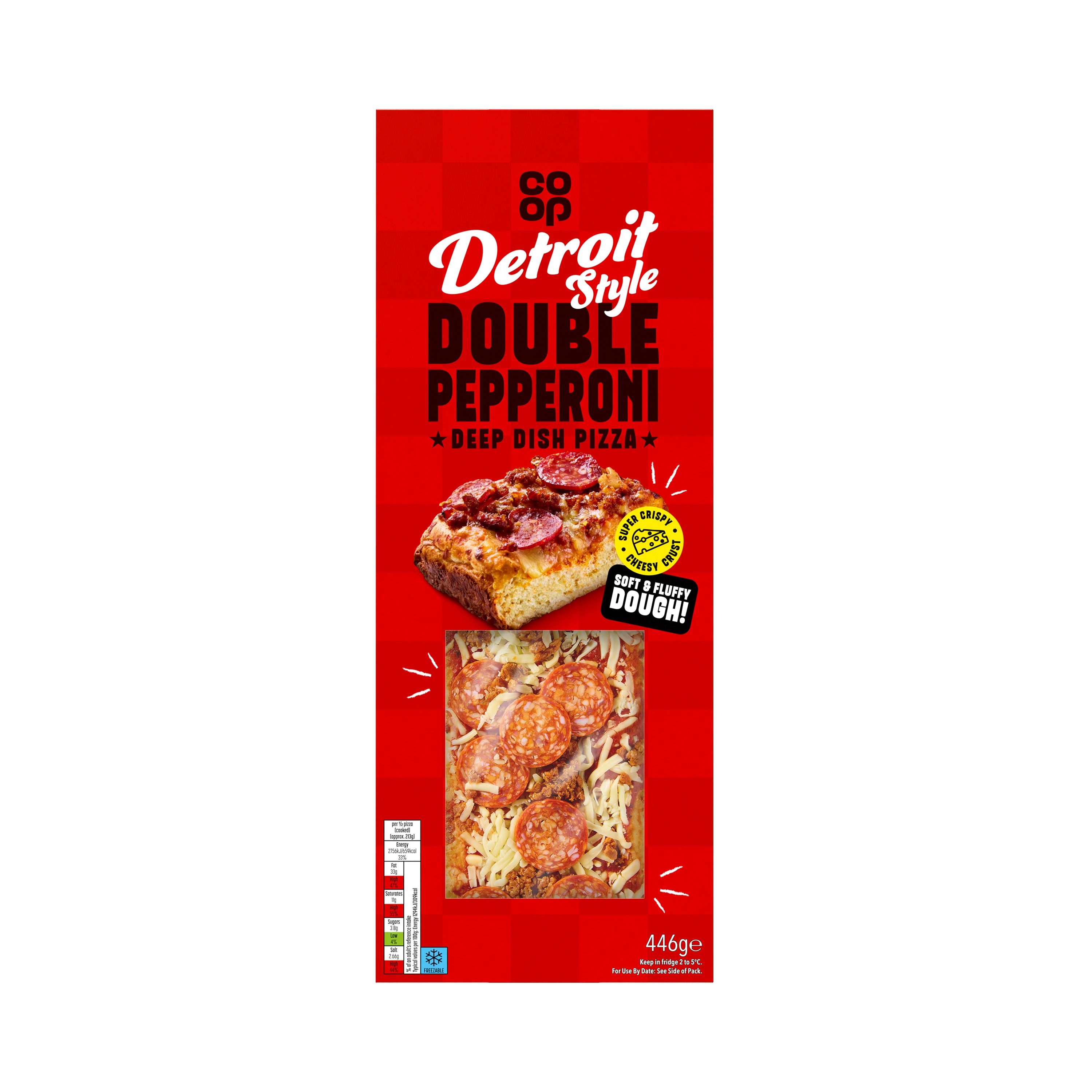 Co-op Chorizo and Pepperoni Detroit style Pizza 448g