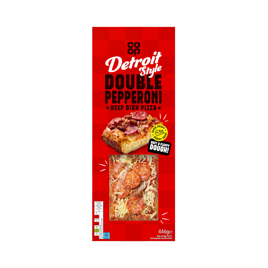 Co-op Chorizo and Pepperoni Detroit style Pizza 448g