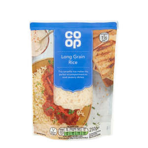 Co-op Microwave Long Grain Rice 250g