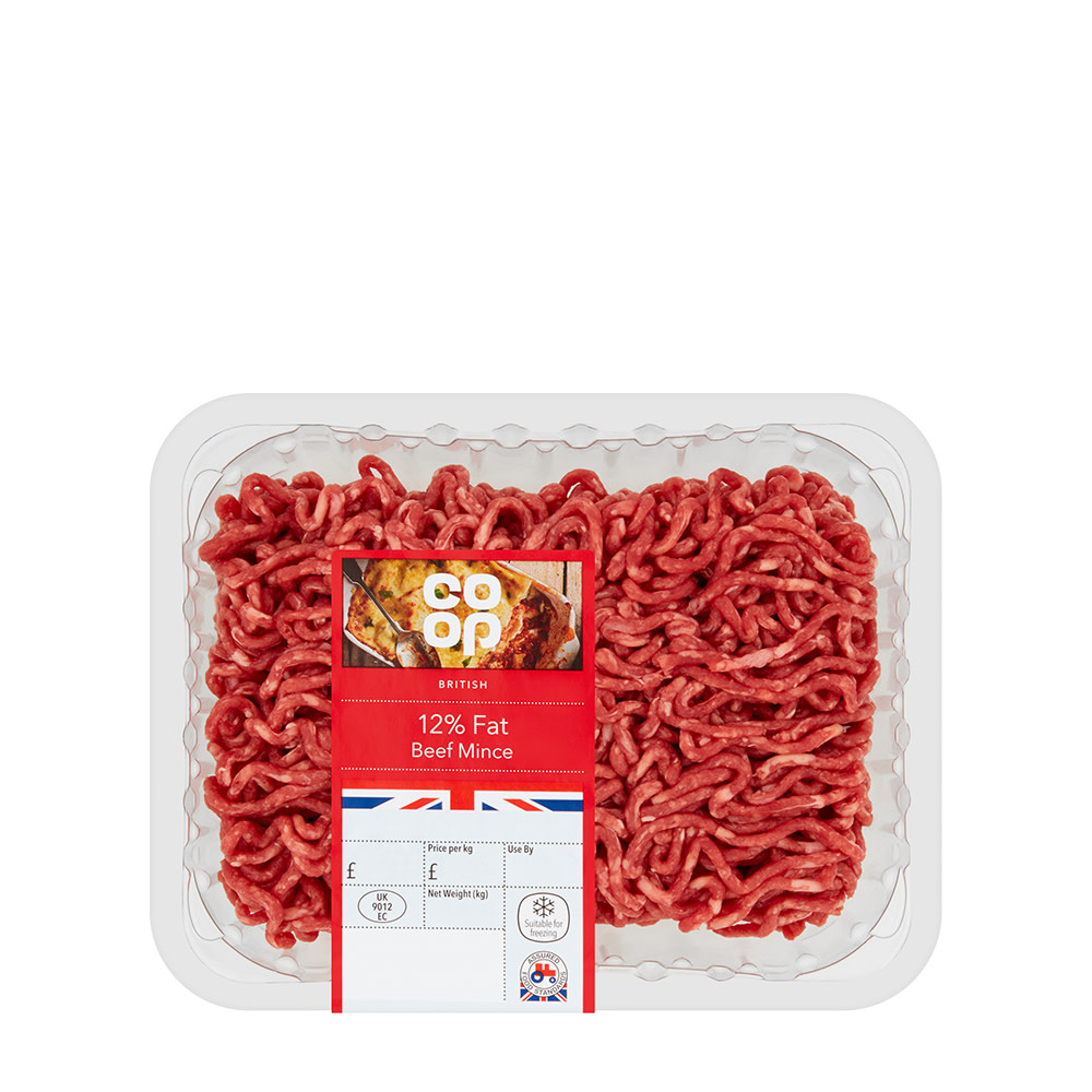 Co Op British Beef Mince 12 Fat 450g Co Op